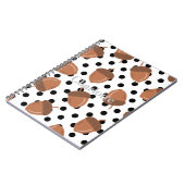 Acorn Black Dots Herbst Y2K Muster Notizblock (Linke Seite)