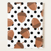 Acorn Black Dots Herbst Y2K Muster Planer (Rückseite)