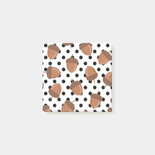 Acorn Black Dots Herbst Y2K Muster Post-it Klebezettel