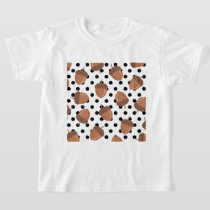 Acorn Black Dots Herbst Y2K Muster T-Shirt