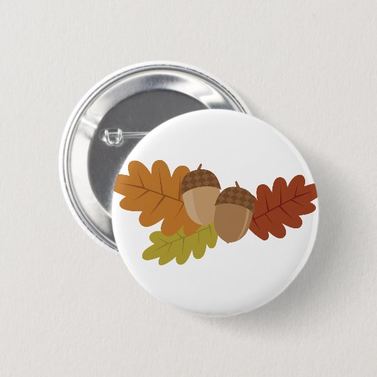 Acorn-Blätter Button (Vorne & Hinten)
