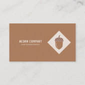 Acorn Brown Business Card Visitenkarte (Rückseite)