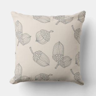 Acorn Cream/Mulberry Designer Kissen