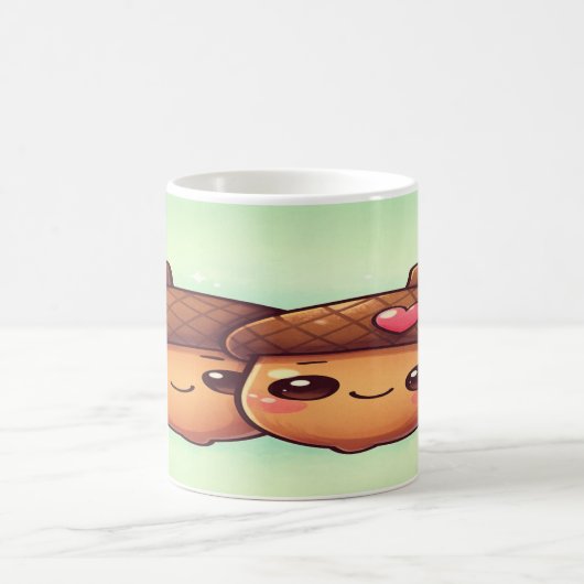 Acorn Cuties: Cute Kawaii Acorn Mug Kaffeetasse (Mittel)