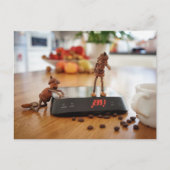 Acorn elf ärgerte sein Mädchen mit dem Gewicht Postkarte (Vorderseite)