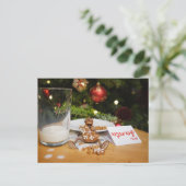 Acorn elf aß einen Keks für den Weihnachtsmann Postkarte (Stehend Vorderseite)