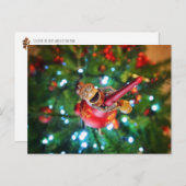 Acorn-Elf auf dem Weihnachtsbaum - Weihnachten Postkarte (Vorne/Hinten)