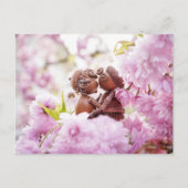 Acorn-Elf auf der Blütenbaum-Postkarte Postkarte (Vorderseite)