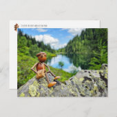 Acorn elf auf der Reise - Sommerpost Postkarte (Vorne/Hinten)