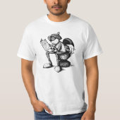 Acorn elf auf der Toilette und lesen T-Shirt (Vorderseite)
