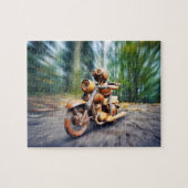 Acorn-Elf-Fahrer auf dem Motorrad Puzzle (Horizontal)