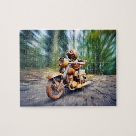 Acorn-Elf-Fahrer auf dem Motorrad Puzzle (Horizontal)