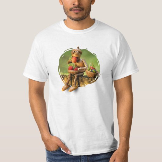 Acorn elf fressen Erdbeeren im Wald T-Shirt (Vorderseite)