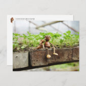 Acorn Elf Frühlingsgärtner Postkarte (Vorne/Hinten)