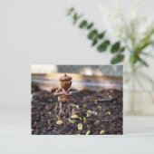 Acorn Elf Frühlingsgärtner Postkarte (Stehend Vorderseite)