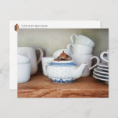 Acorn elf im Teekessel Postkarte (Vorne/Hinten)