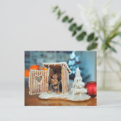 Acorn elf in Christmas earth-closet relaxing  Postkarte (Stehend Vorderseite)