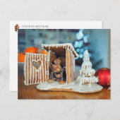 Acorn elf in Christmas earth-closet relaxing  Postkarte (Vorne/Hinten)