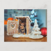 Acorn elf in Christmas earth-closet relaxing  Postkarte (Vorderseite)