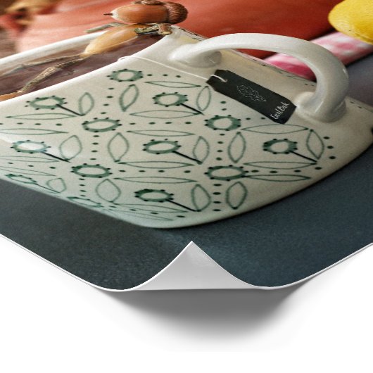 Acorn elf in einem Teebad Poster (Ecke)