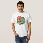 Acorn elf las ein Buch im Wald T-Shirt (Vorne ganz)