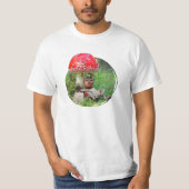 Acorn elf las ein Buch im Wald T-Shirt (Vorderseite)