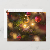 Acorn elf lesen Buch über Weihnachtsbaum Postkarte (Vorne/Hinten)