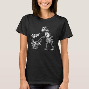Acorn elf Mädchen und Kinderwagen Abbildung T-Shirt