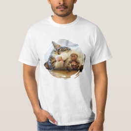 Acorn elf mit einem Freund einer Katze T-Shirt