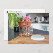 Acorn elf mit seinem Hund in der Küche Postkarte (Vorne/Hinten)