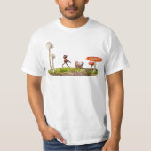 Acorn elf naiv den Wald mit Pilz T-Shirt (Vorderseite)