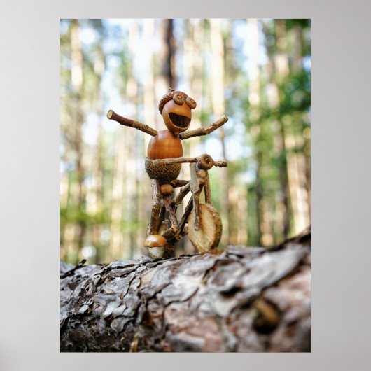 Acorn elf Rad fahren ohne Plakat zu halten (Vorne)