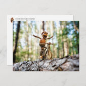 Acorn elf Rad fahren ohne zu halten Postkarte (Vorne/Hinten)