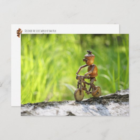 Acorn elf Rad-Postkarte Postkarte (Vorne/Hinten)