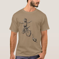 Acorn elf Reiten auf dem T - Shirt des Fahrrads