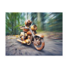 Acorn elf riding the motorbike