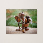 Acorn Elf Ruhe und Lesen auf der Toilette Puzzle (Horizontal)