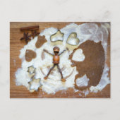 Acorn-Elfen als Schneegel - Weihnachten Postkarte (Vorderseite)