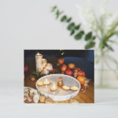 Acorn-Elfen befolgen Weihnachtsüberlieferungen Postkarte (Stehend Vorderseite)