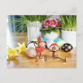 Acorn Elfen mit Ostereiern Ostern Postkarte