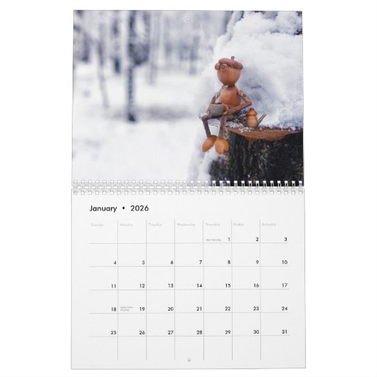 Acorn Elves / Dubanci Foto Kalender (Jan 2026)