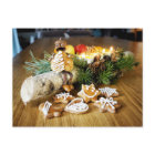 Acorn elves eating Christmas gingerbreads 