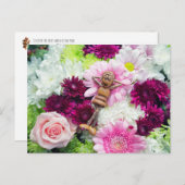 Acorn Elves Schönheit in Blume Postkarte (Vorne/Hinten)