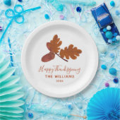 Acorn "Happy Thanksgiving" Personalisiert Pappteller (Party)