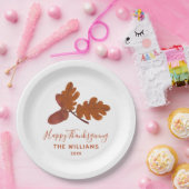 Acorn "Happy Thanksgiving" Personalisiert Pappteller (Party)