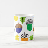 Acorn Herbst: Vintages Blattmuster. Kaffeetasse (Mittel)