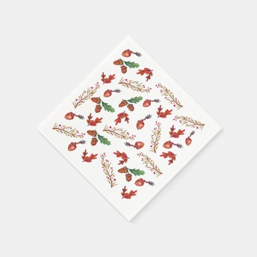 Acorn, Herbstlaub Herbst Neapel Serviette (Ecke)