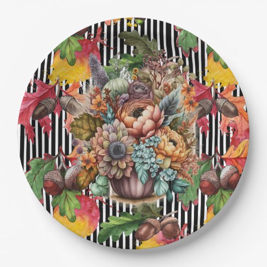 Acorn ist im Herbst Pappteller (Vorderseite)