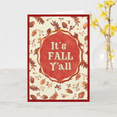 Acorn It’s Fall Y’all Autumn Card Cozy Southern Karte (Gelbe Blume)