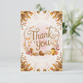 Acorn Kastanien Herbst Dankeskarte (Stehend Vorderseite)